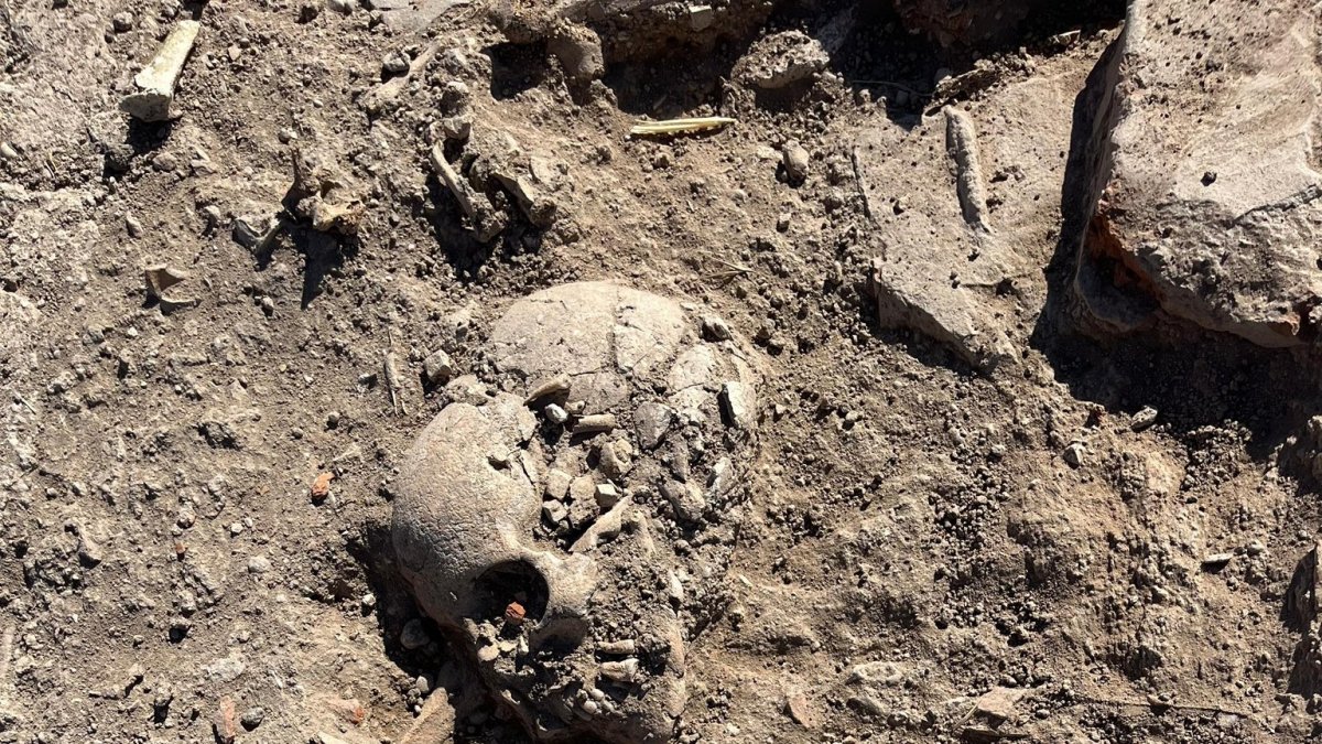 Detalle de un hallazgo en Las Calaveras