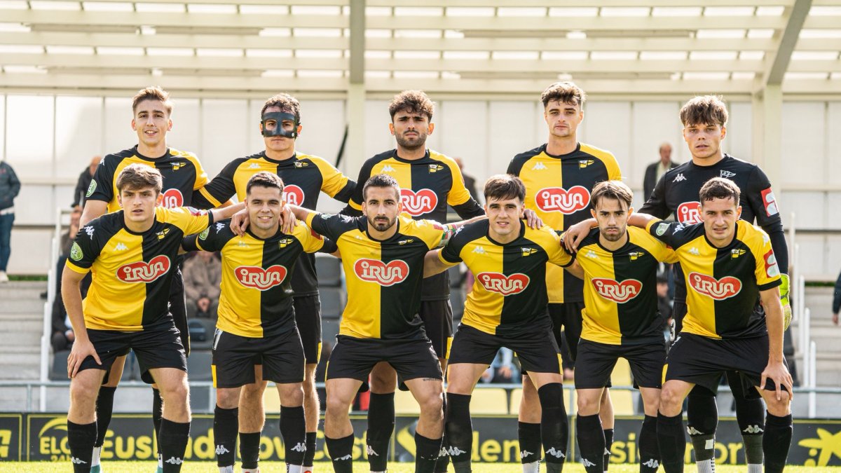 Once del Portugalete de Tercera RFEF en un partido de la presente temporada.
