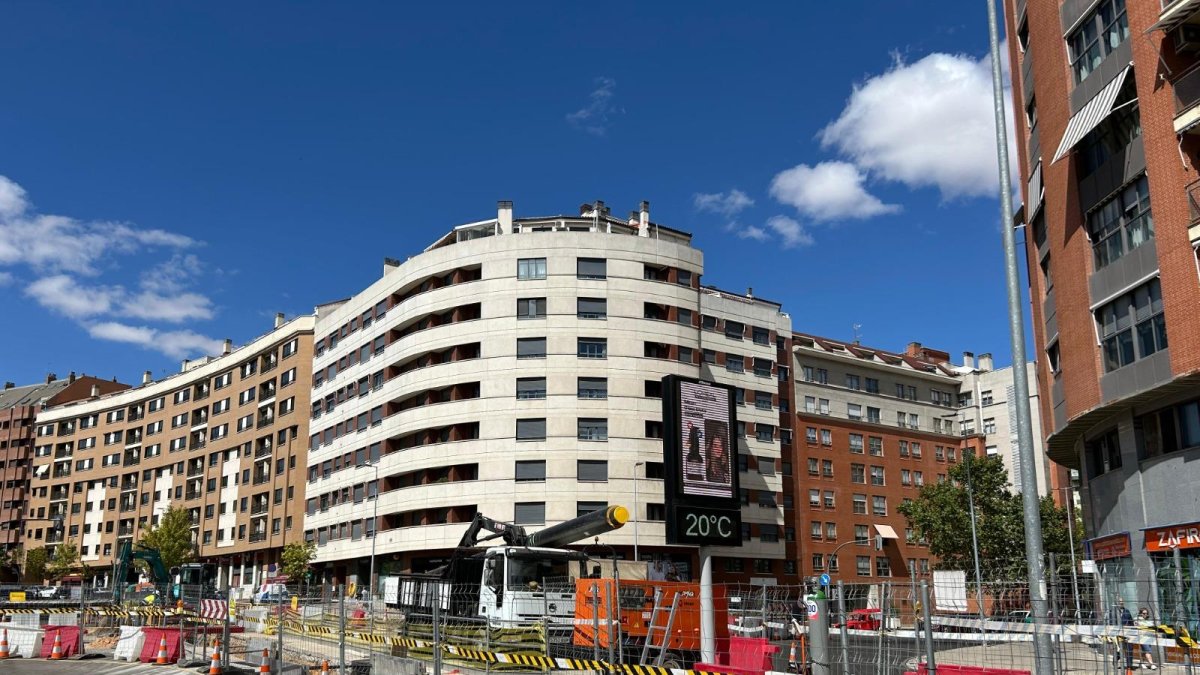 Obras de la red de calor en Parquesol