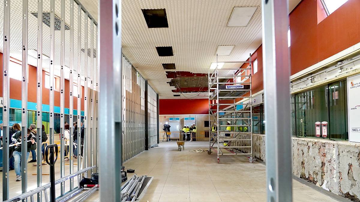 Obras de remodelación de la estación de autobuses de Valladolid.