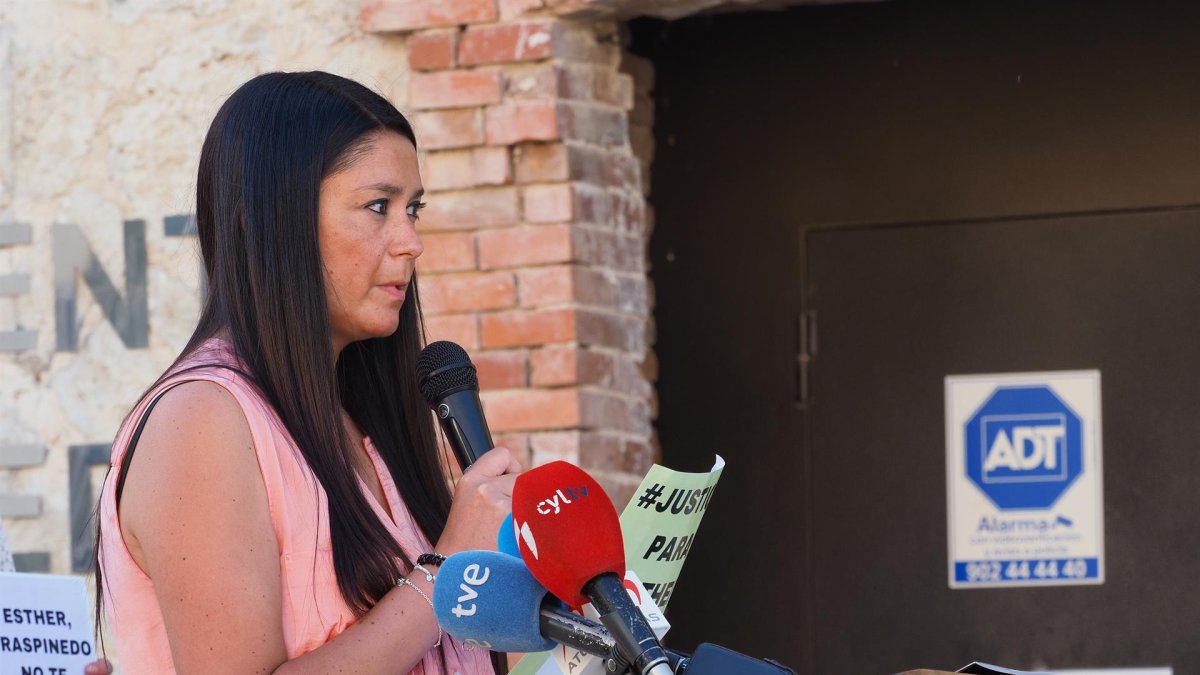 La hermana de Esther López, Inés, en una imagen de archivo.