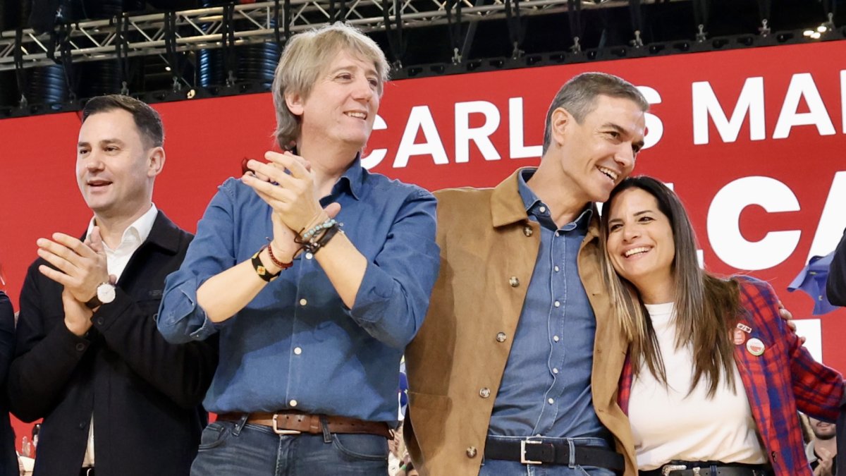 Javier Alfonso Cendón, Carlos Martínez, Pedro Sánchez y Nuria Rubio en las jornadas del PSOE en León