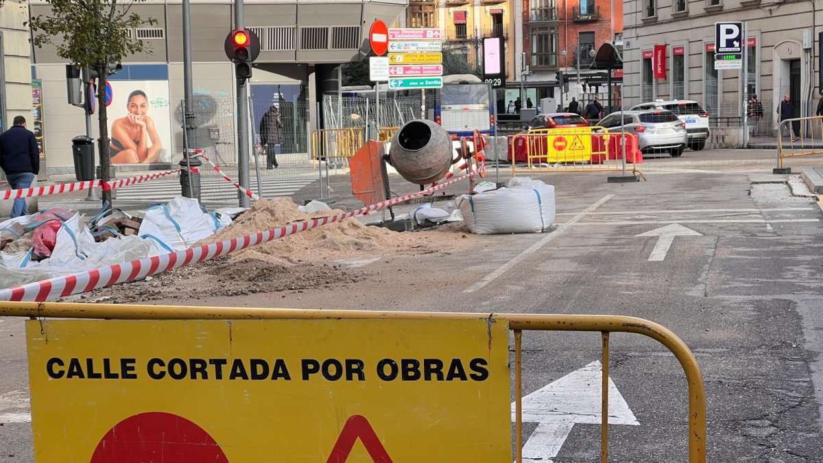 Obras en la zona de plaza Madrid