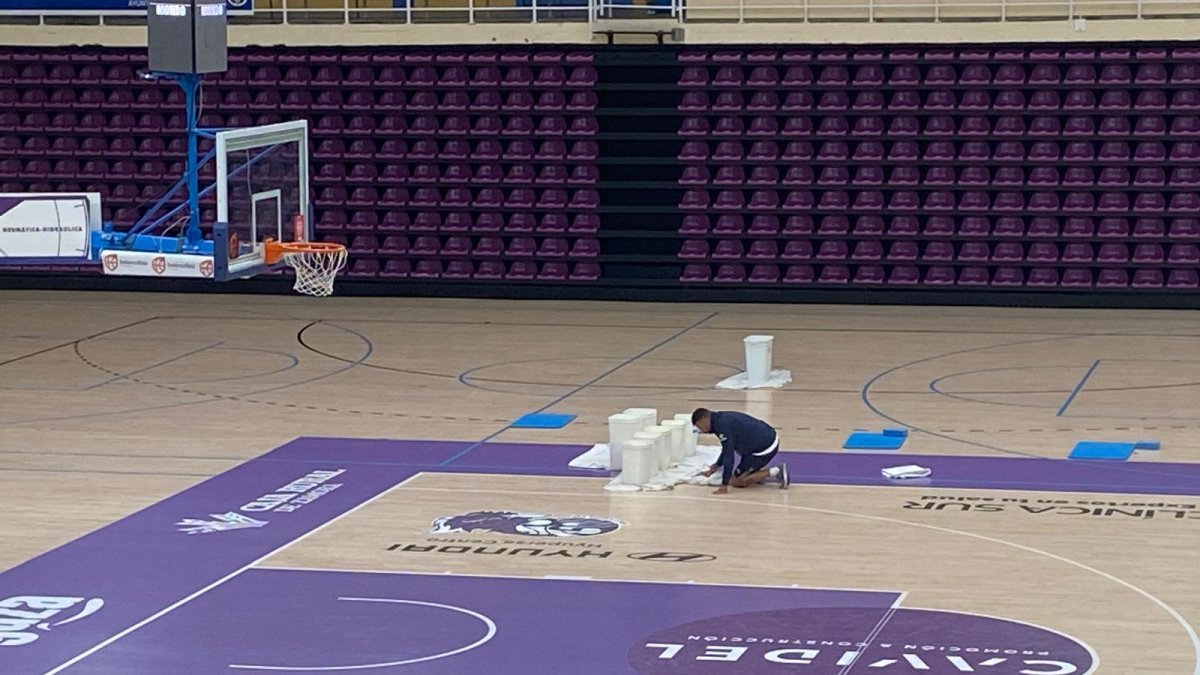 Estado de la pista de Pisuerga en la mañana de este viernes.