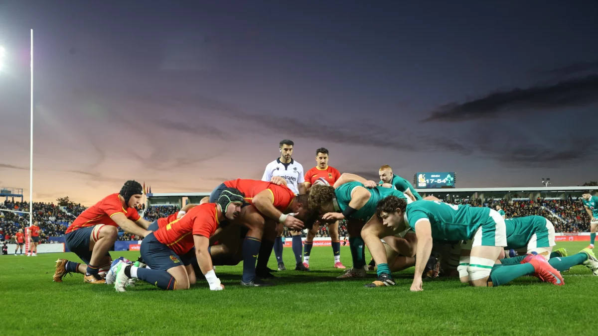 Melé en el España-Irlanda A disputado el pasado sábado en Leganés.