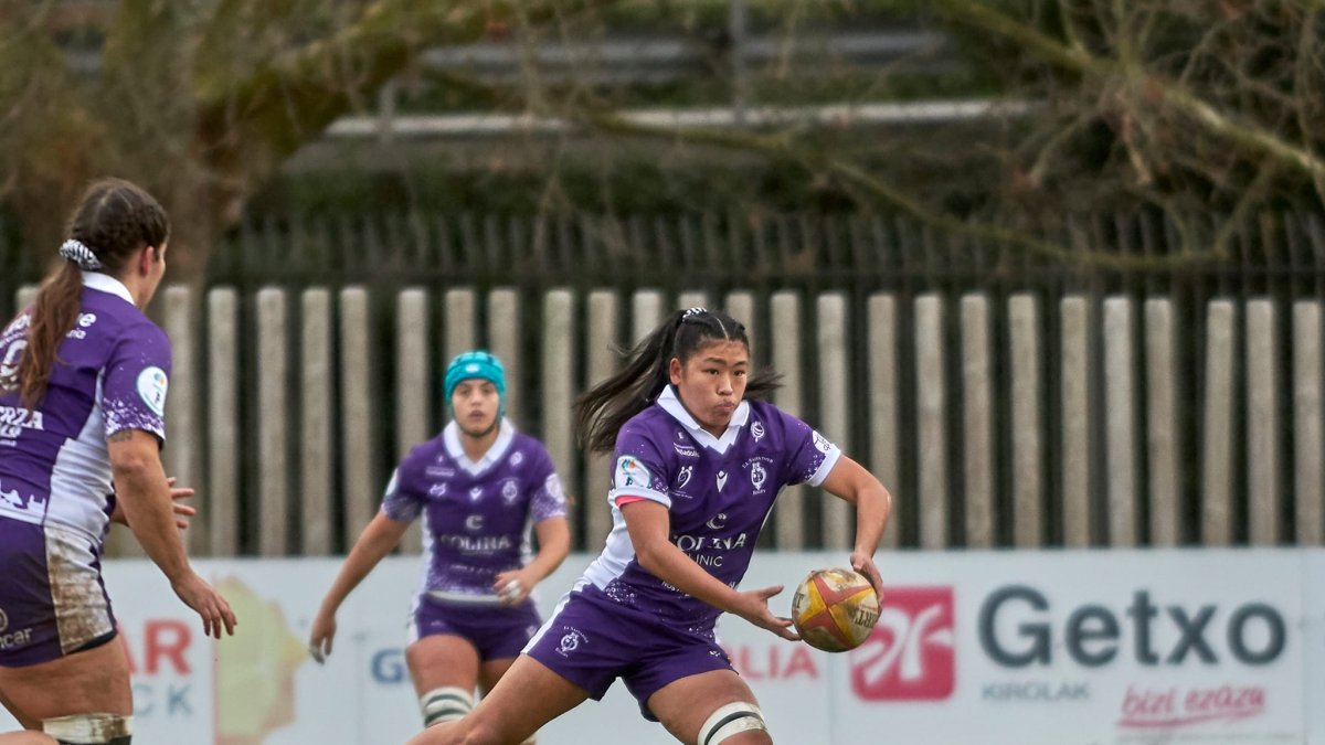 Una acción del partido entre Getxo y Colina Clínic.