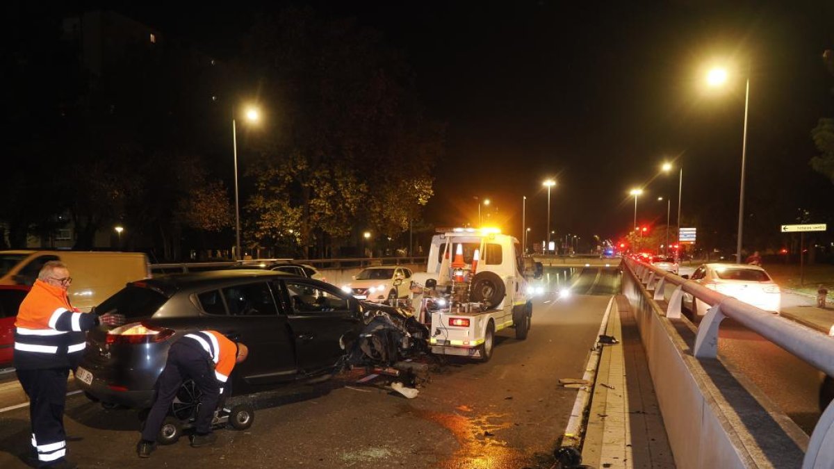 Accidente de tráfico en la avenida Salamanca en Valladolid.