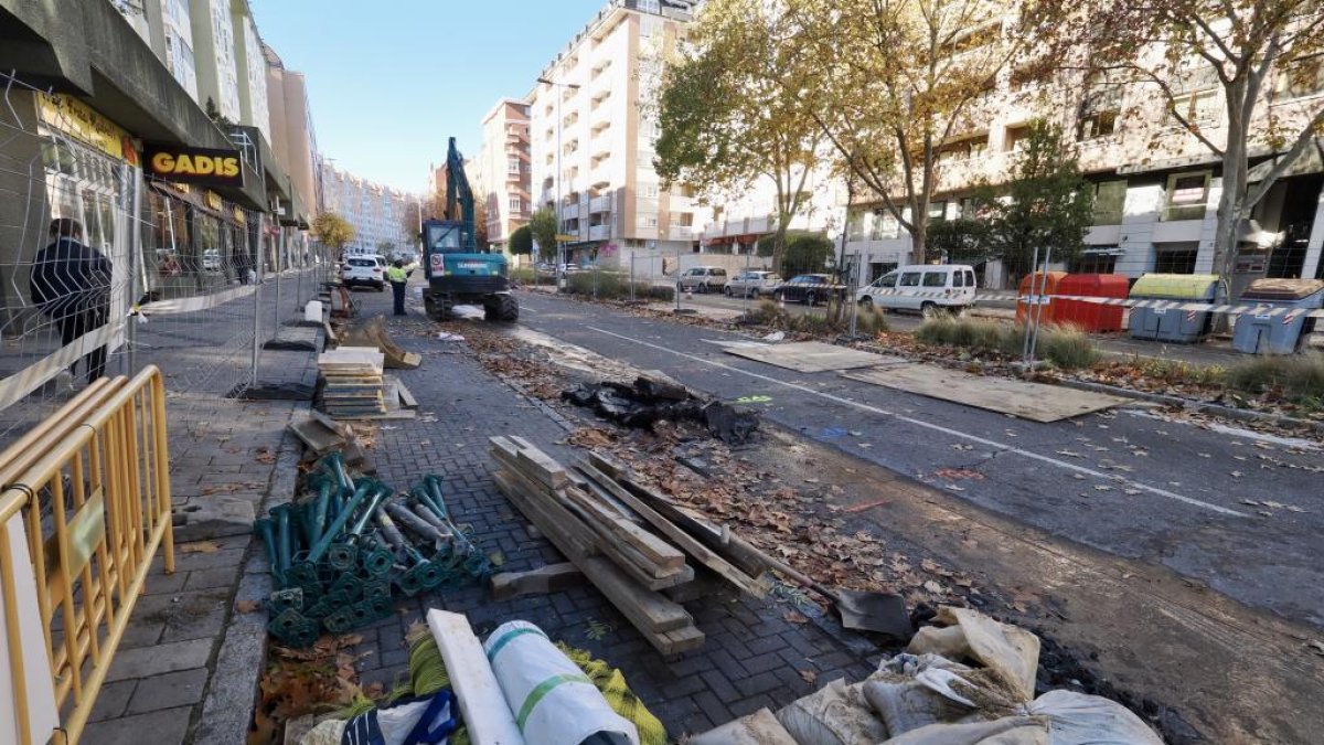 Obras de la red de calor en Parquesol