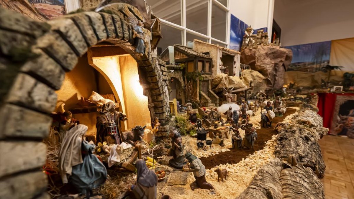 Belen montado por una familia de la calle santiago