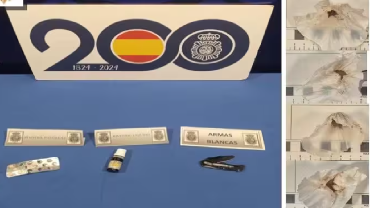 Imagen de los artículos que ha requisado la Policía Nacional
