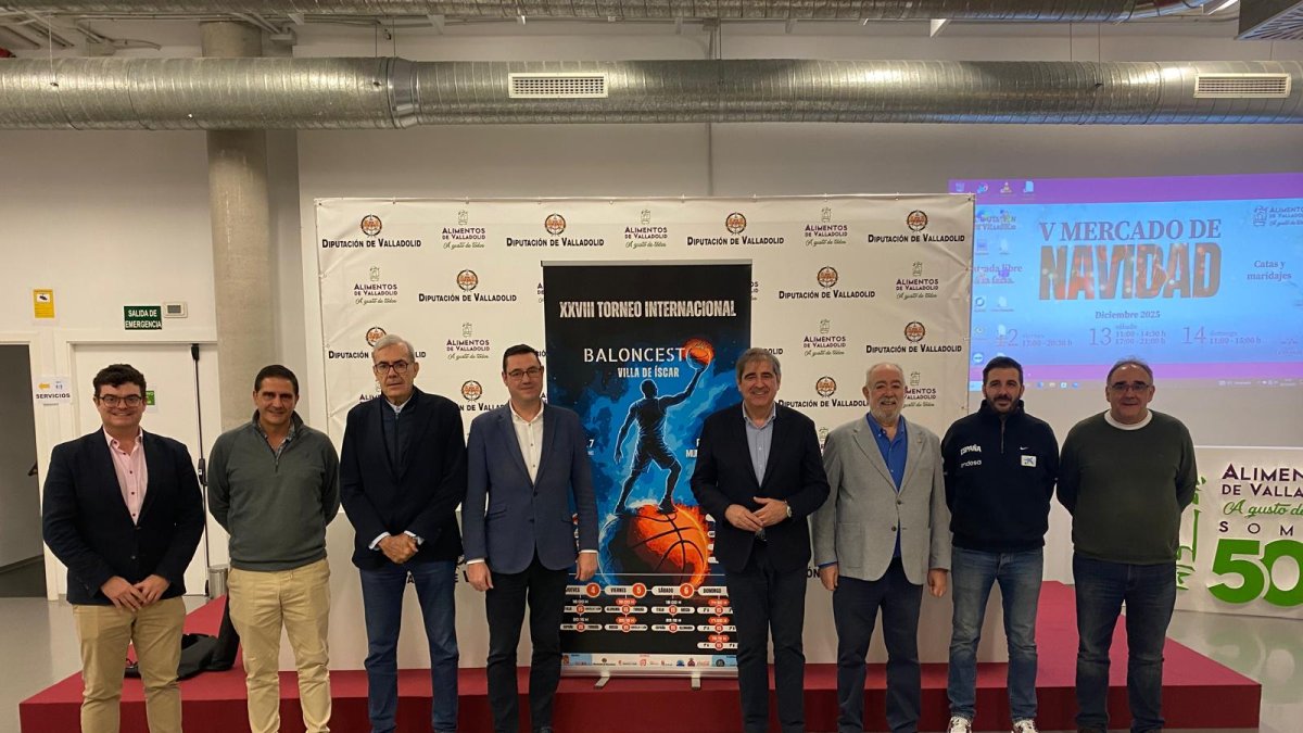 Presentación del 28º Torneo Internacional de Baloncesto cadete ‘Villa de Íscar’ en el Q-BO de la Diputación.