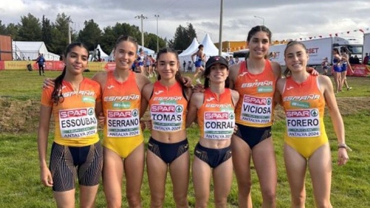 Selección española de campo a través en el Europeo de Turquía.