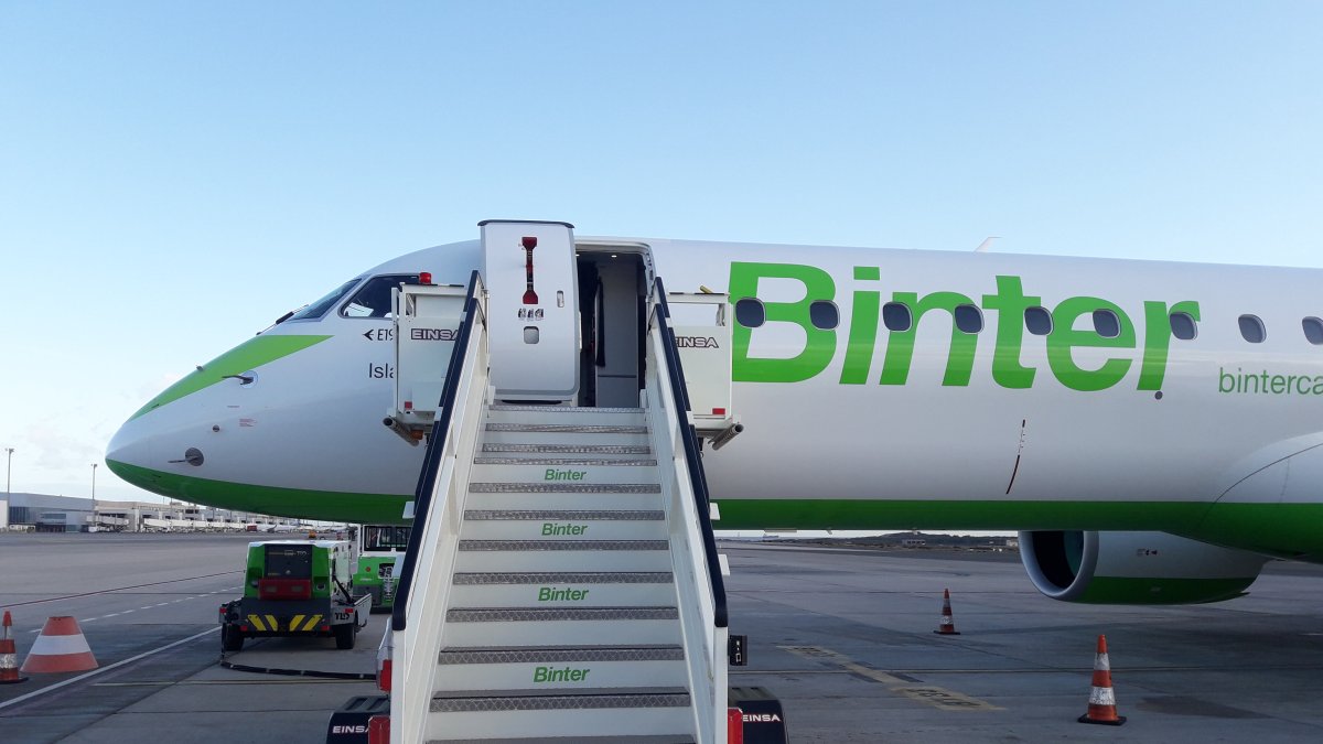 Imagen de uno de los aviones de Binter
