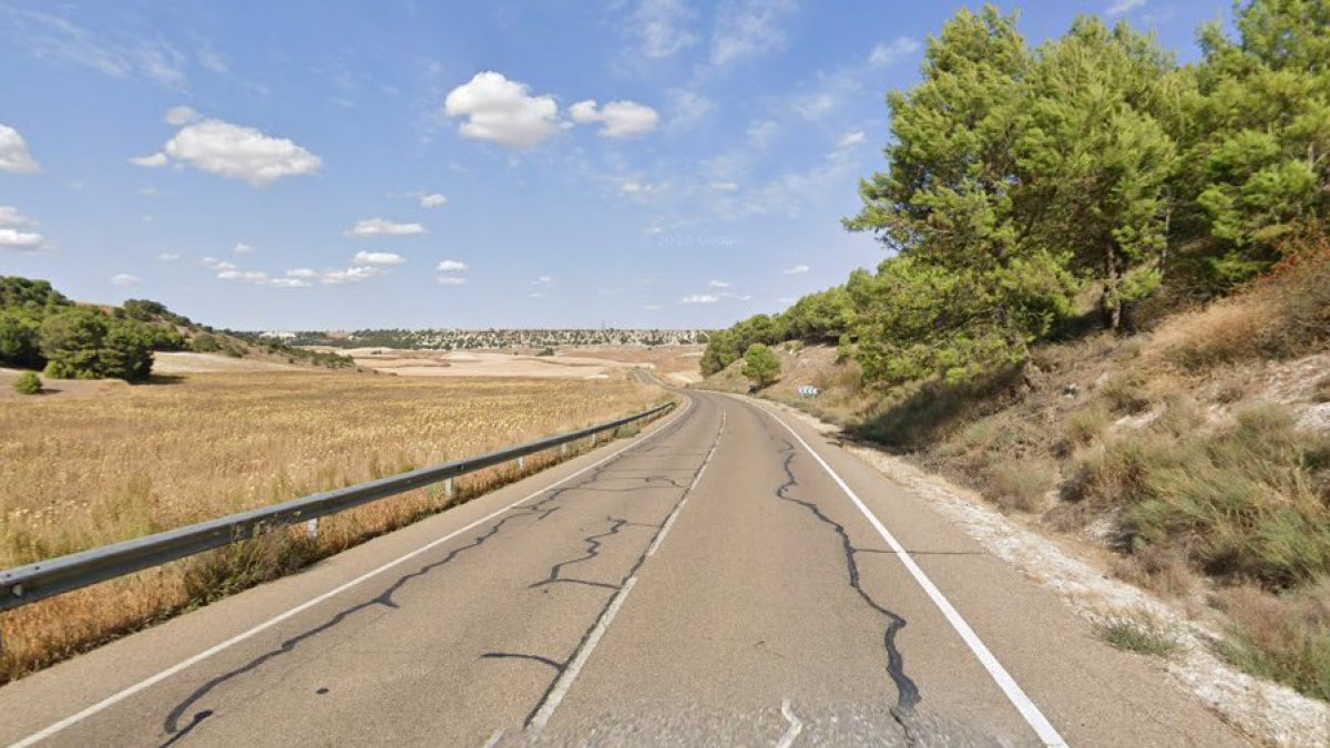 VA-514 a la altura del kilómetro 3