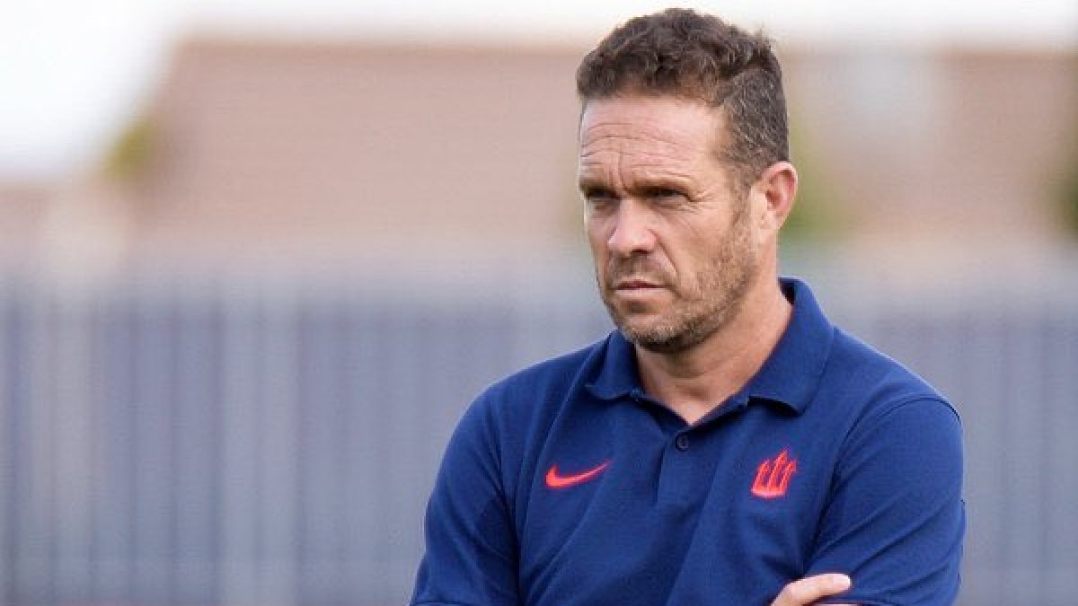 Luis Tevenet, con el Atlético de Madrid.