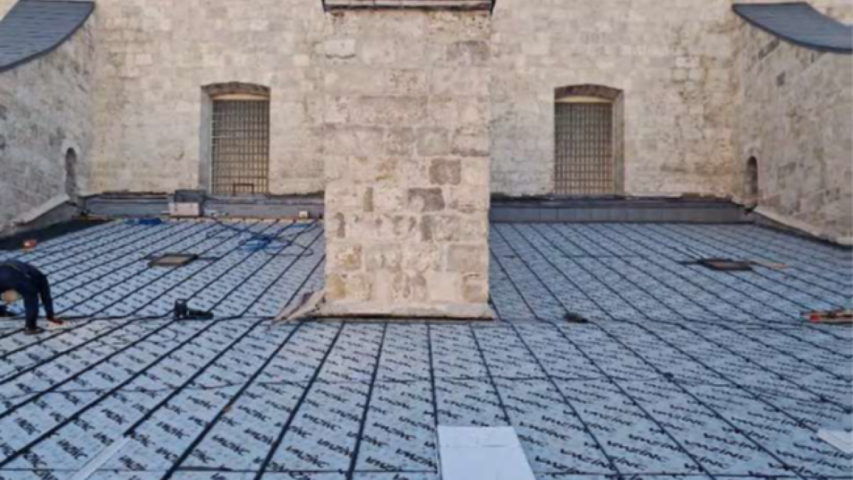 Parte de la cubierta de la catedral de Valladolid restaurada