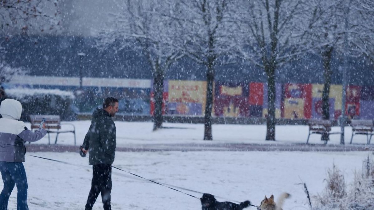 Nieve en Laguna de Duero, en una imagen de archivo.
