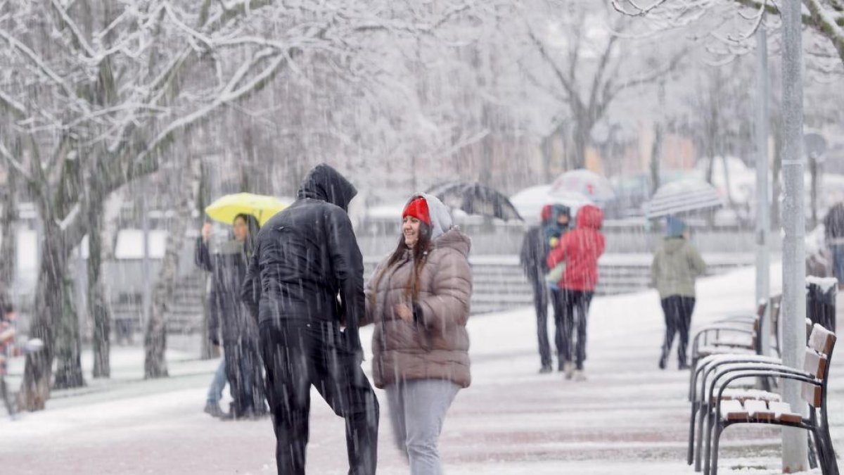 Nieve en Laguna de Duero, en una imagen de archivo.