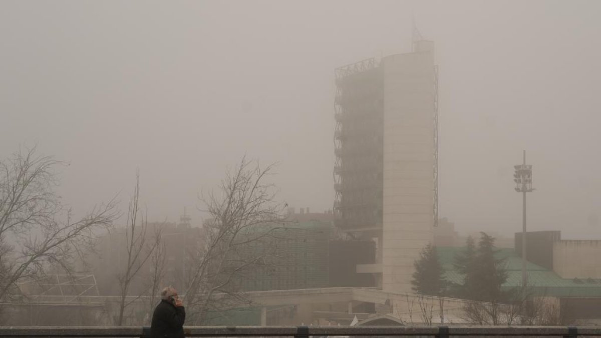 Niebla en Valladolid.