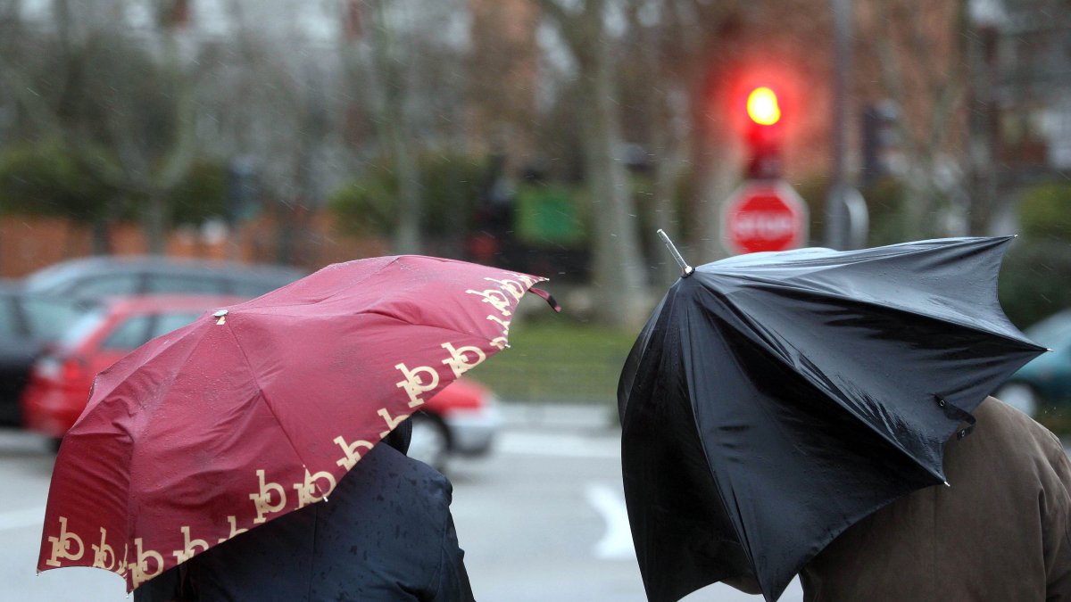 Episodio de viento en Valladolid en una imagen de archivo