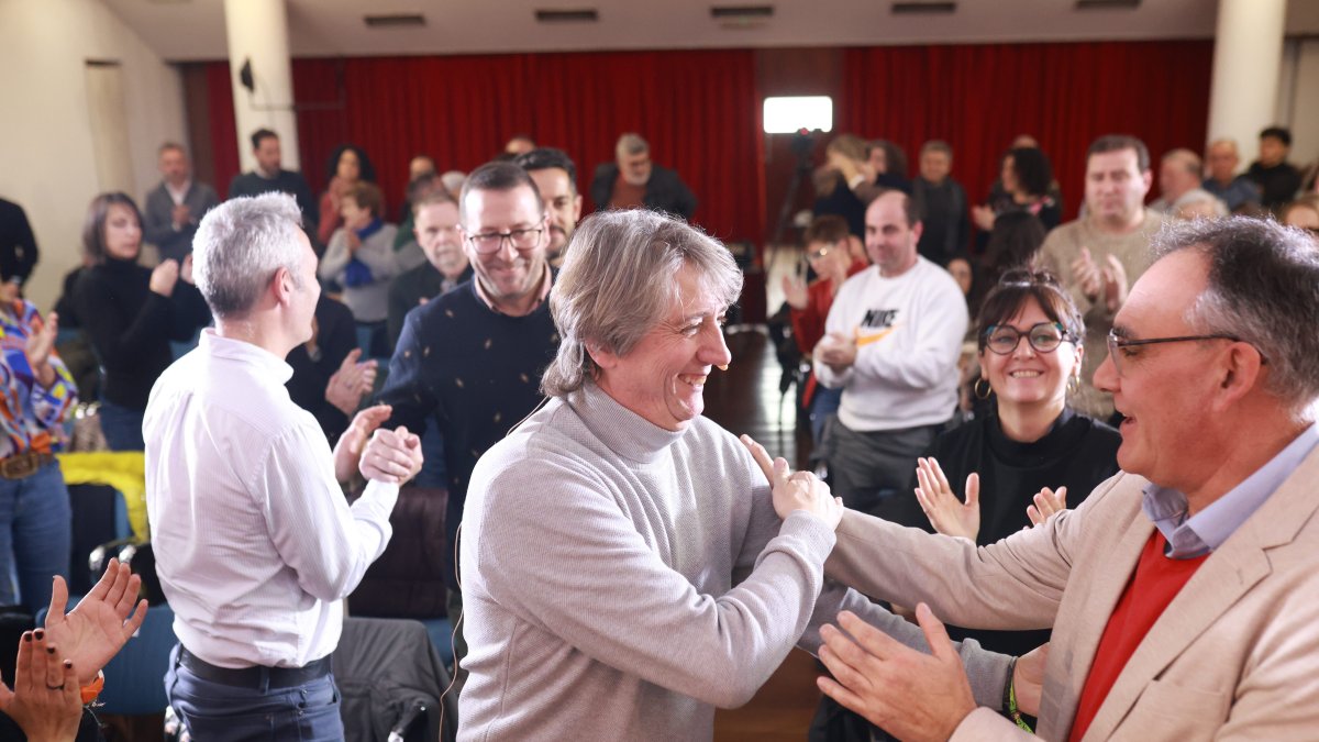 El secretario general del PSCyL y candidato a la Presidencia de la Junta, Carlos Martínez,en un acto del PSOEICAL