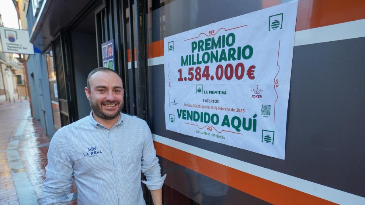 José Velasco de el bar La Real que ha repartido más de 1,5 millones en la Primitiva en Mojados