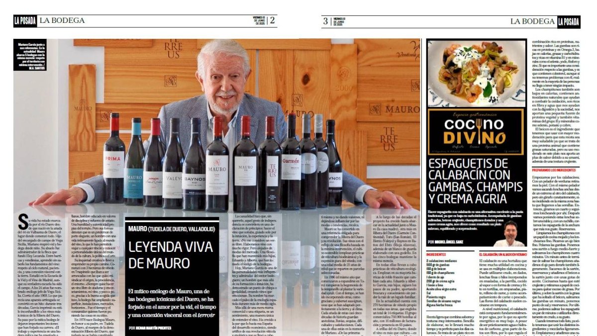 Artículo 'Leyenda viva de Mauro', uno de los de la serie de reportajes de Henar Martín Puentes premiada por la Cámara de Comercio, Industria y Servicios de Valladolid.