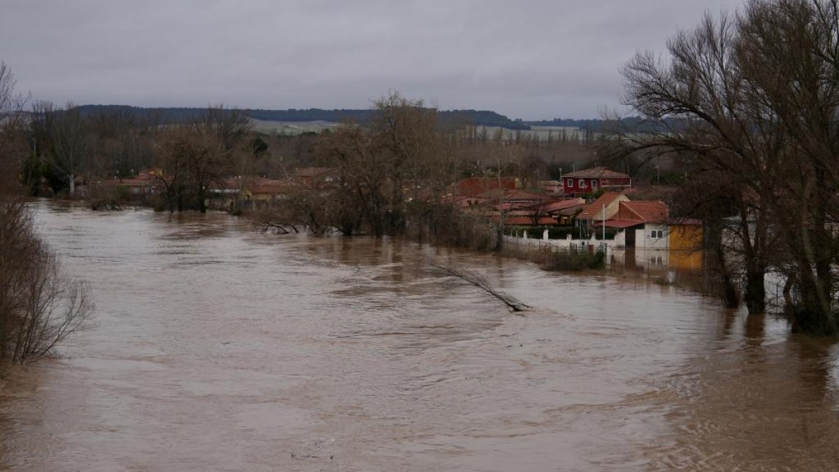 Crecida del río en Tudela de Duero