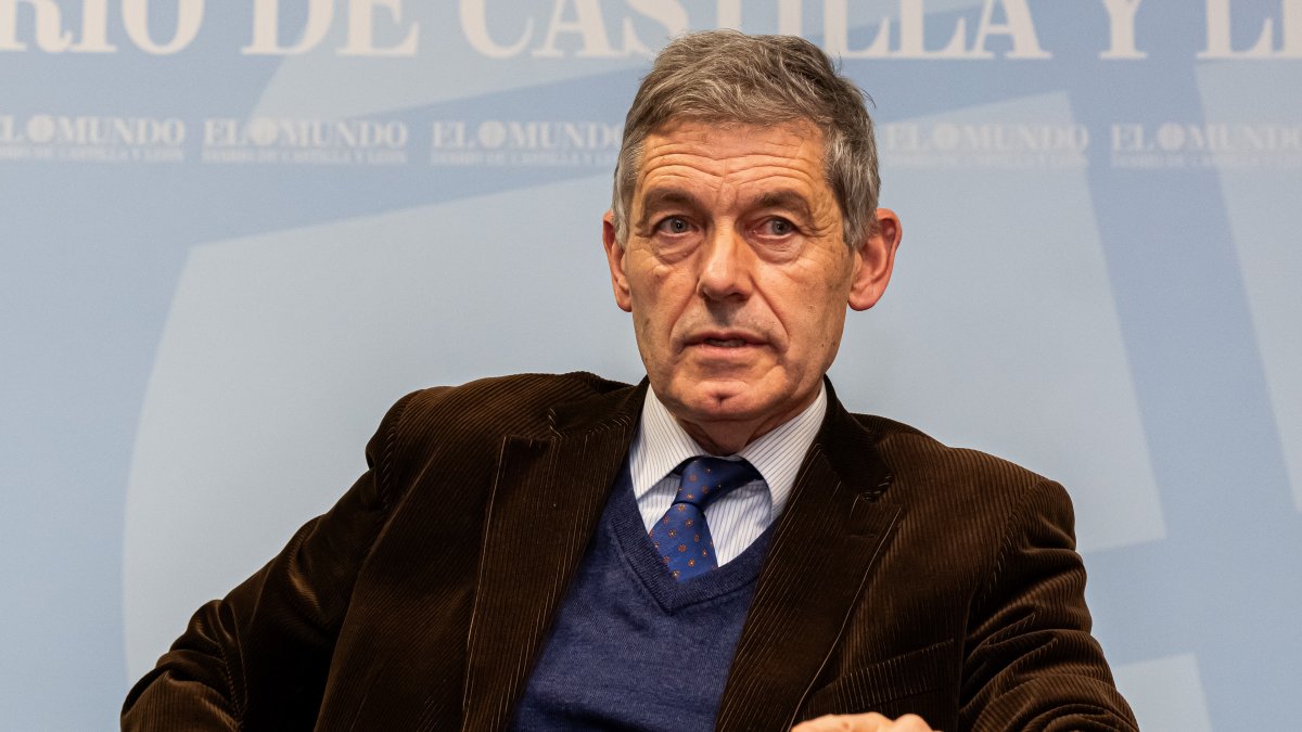 José María Eiros, en un momento de la entrevista.