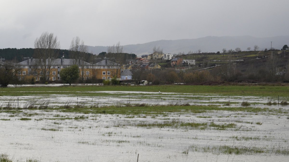 Campos inundados debido a las intensas lluvias