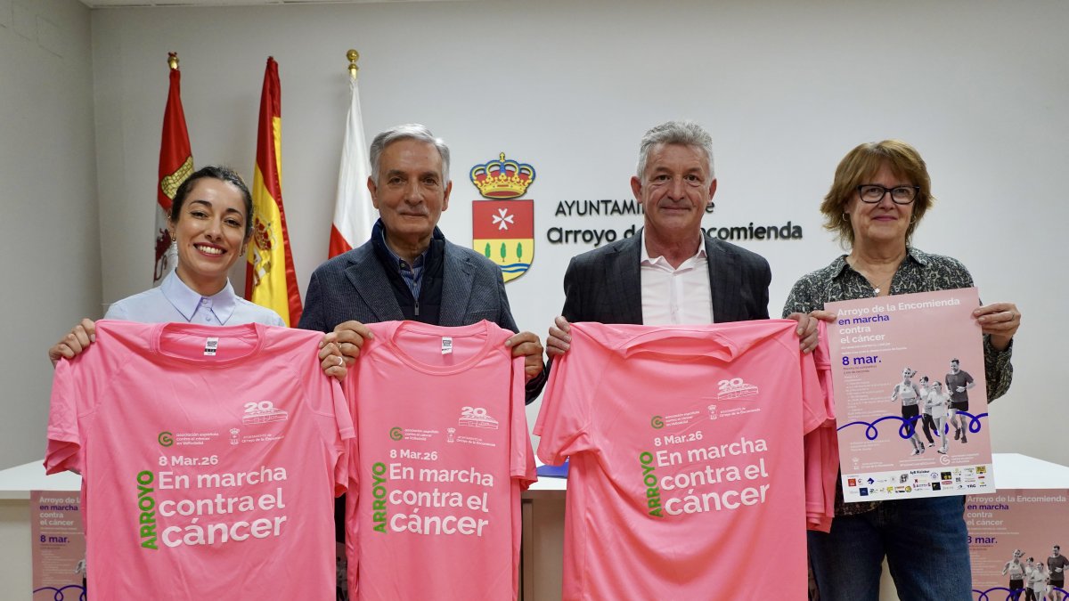 Sarbelio Fernández, y la Asociación Española contra el Cáncer en Valladolid y de Arroyo de la Encomienda, presentan una nueva edición de ‘Arroyo en marcha contra el cáncer'