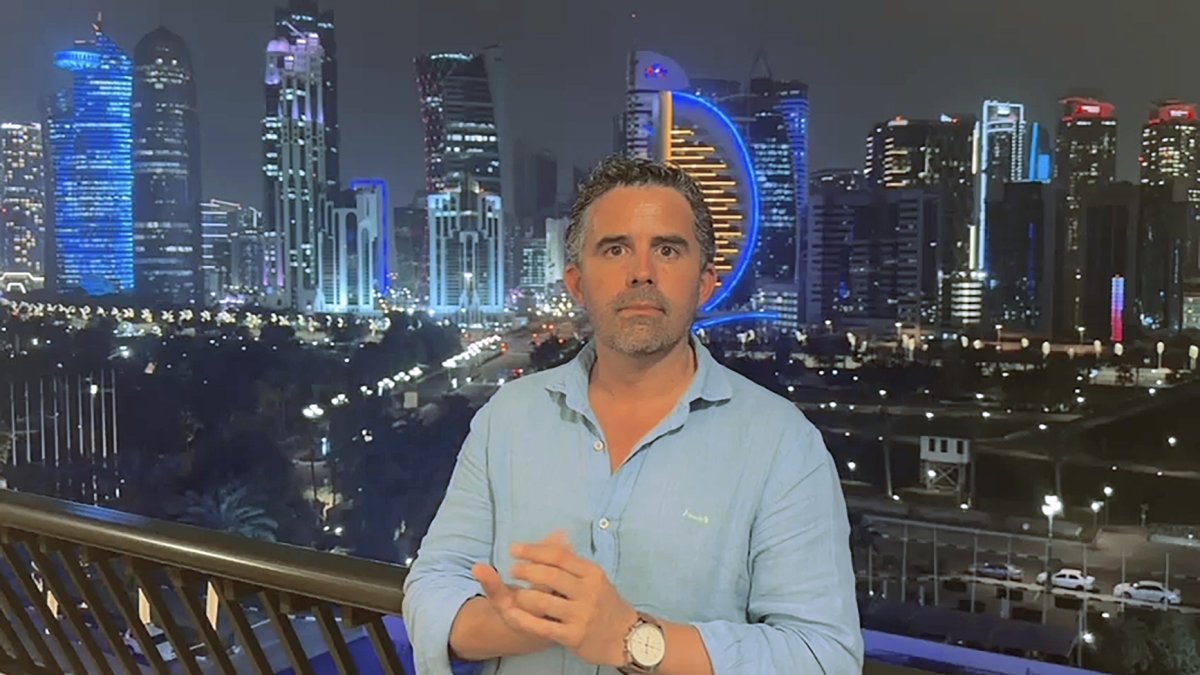 Jaime Sanz, vallisoletano en Qatar en un vídeo cedido por él.