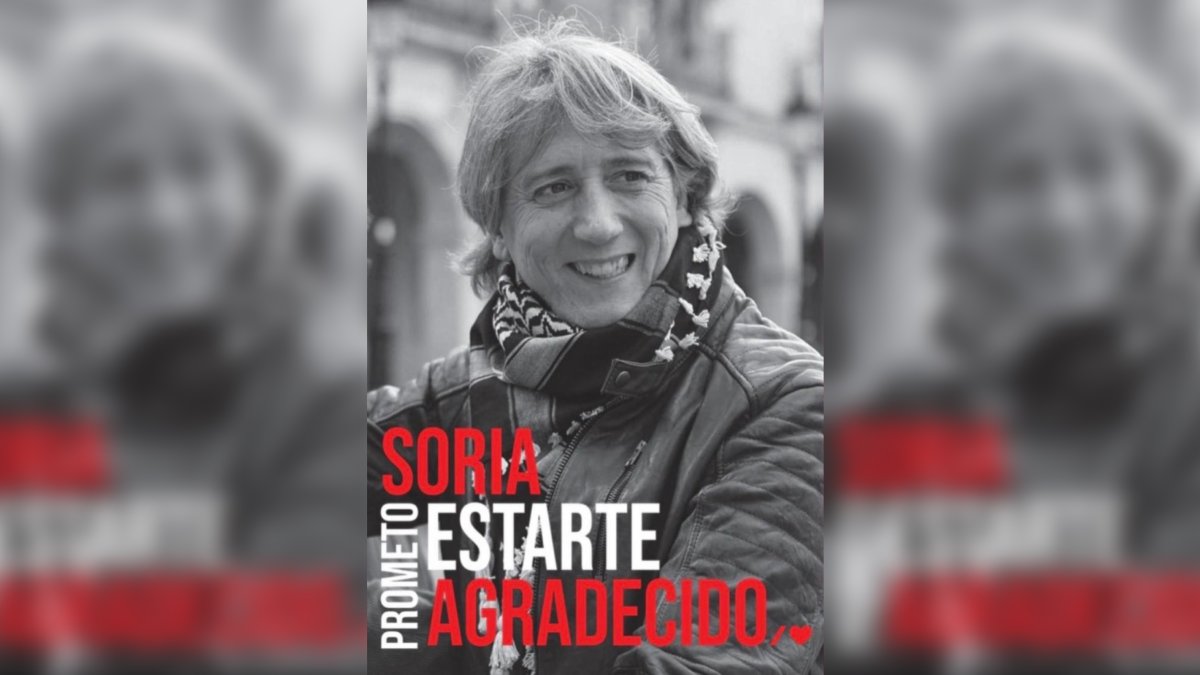 Cartel electoral de Carlos Martínez en agradecimiento a Soria.