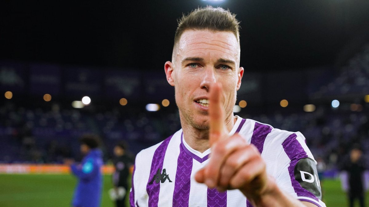 Carlos Clerc, tras la victoria ante el Huesca en Zorrilla.