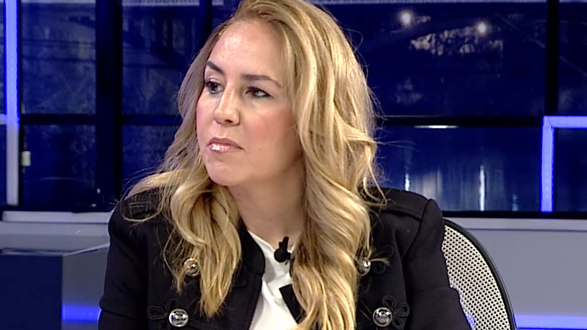 La presidenta de la Asociación de Transportistas de Valladolid, Virginia Muñoz, en el plató de 'La Quinta Esquina'
