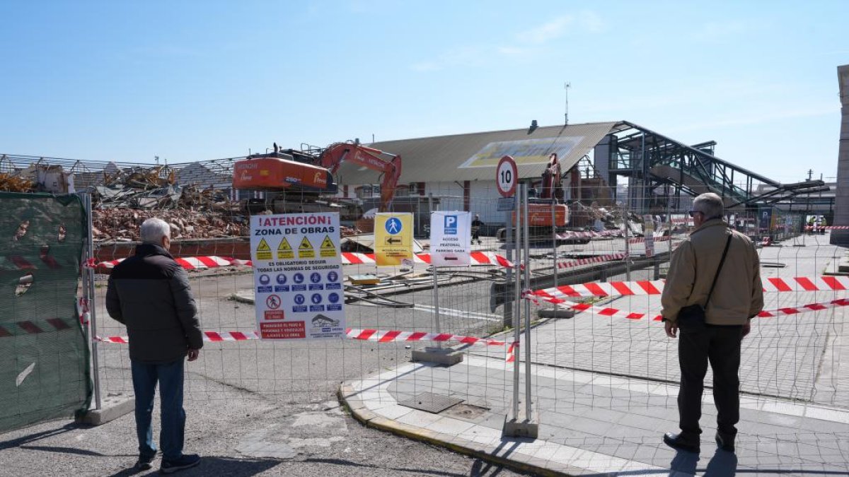 Obras en la nueva estación de tren, en una imagen reciente.