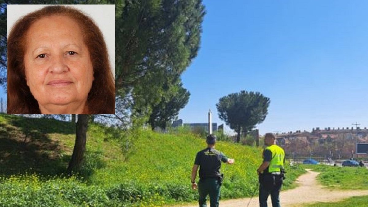 Dispositivo de búsqueda de la mujer desaparecida, en la foto pequeña, cuyo cadáver era hallado en el Pisuerga.