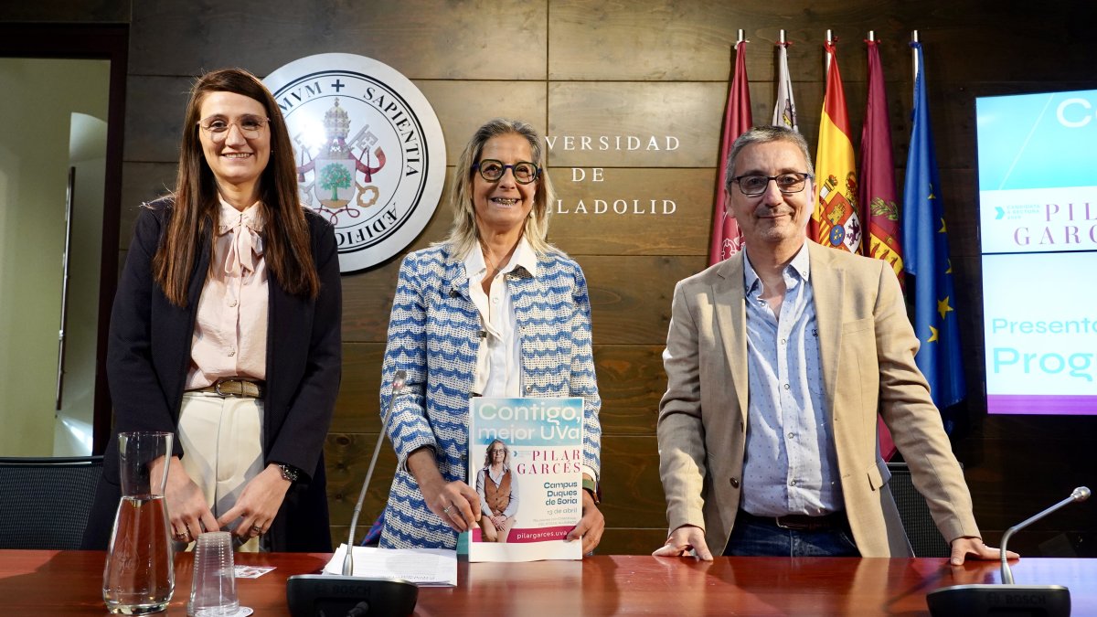 María Molinos Senante, Pilar Garcés y José María Marbán, hoy, en Santa Cruz