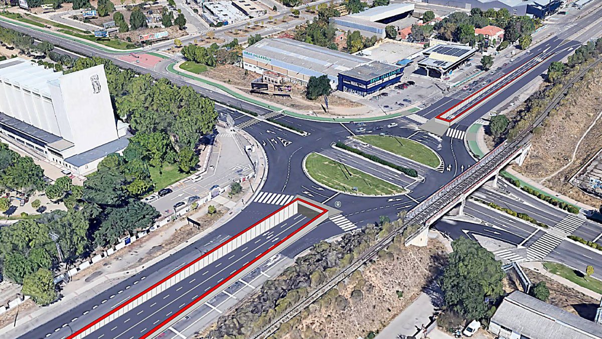 Ámbito de la actuación según el documento de notas técnicas sobre la mejora de la intersección de la N-601 con la Avenida de Zamora.