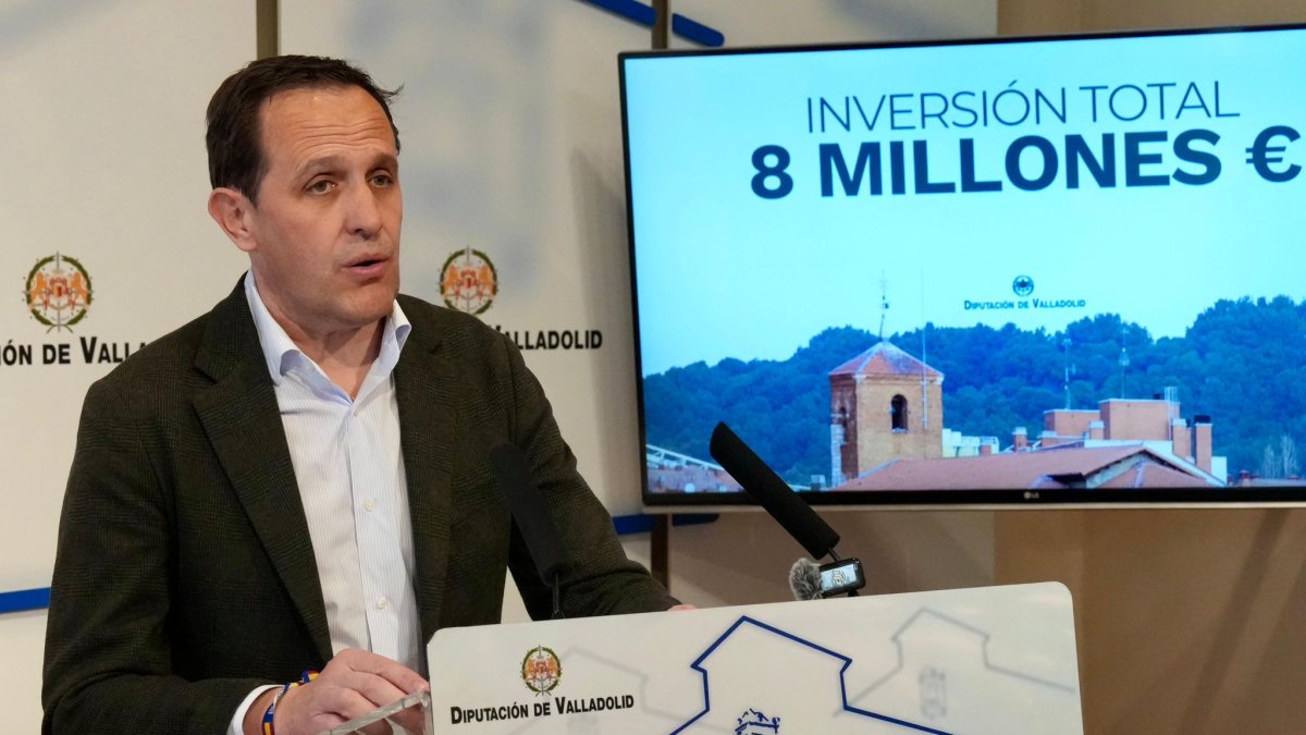 El presidente de la Diputación, Conrado Íscar, en la presentación del Plan V 2026
