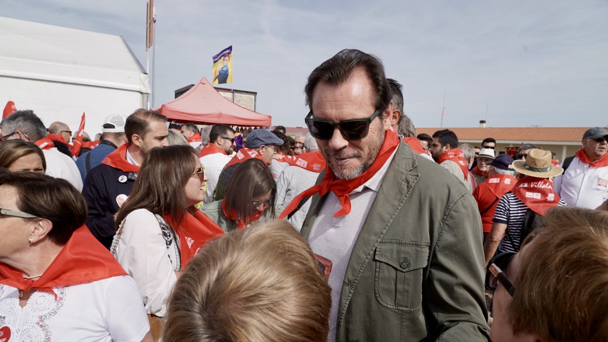 El ministro de Trasportes, Óscar Puente, durante la celebración de Villalar de los Comuneros