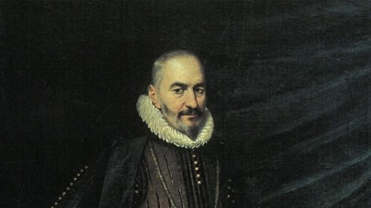 Detalle del óleo de Van der Hamen, con el retrato de Diego Sarmiento.
