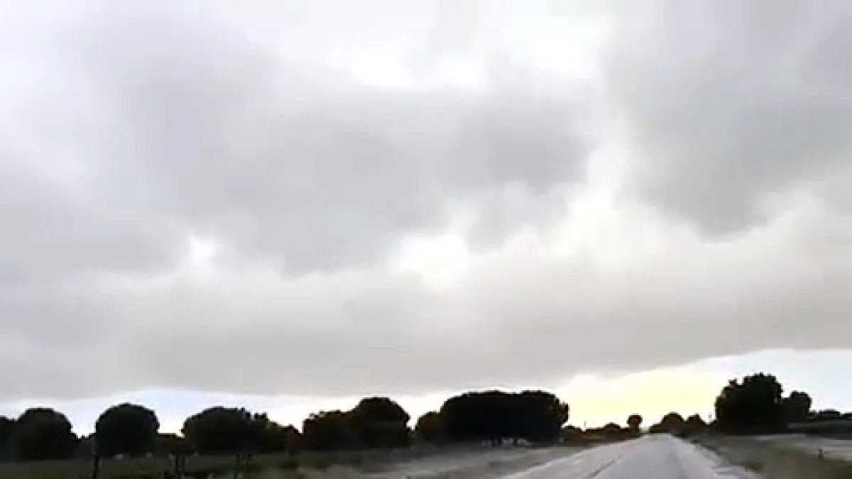 Descarga de granizo sobre Rueda en Valladolid.