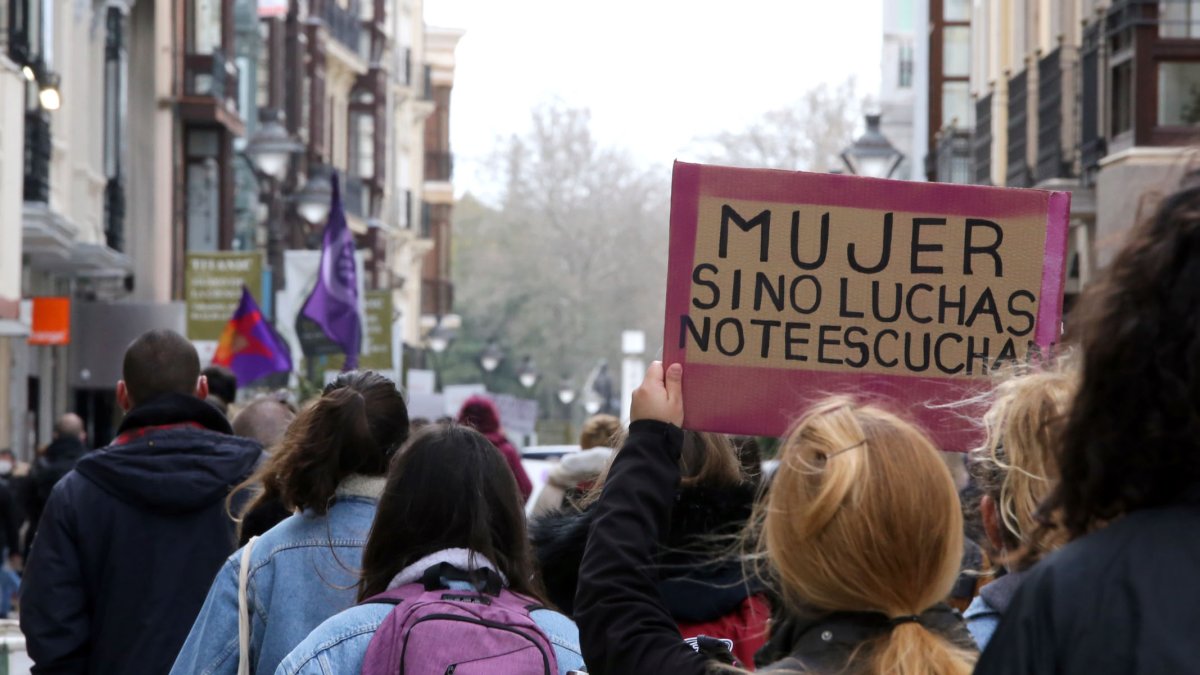 Manifestación por las calles de Valladolid por el Día Internacional de la Mujer