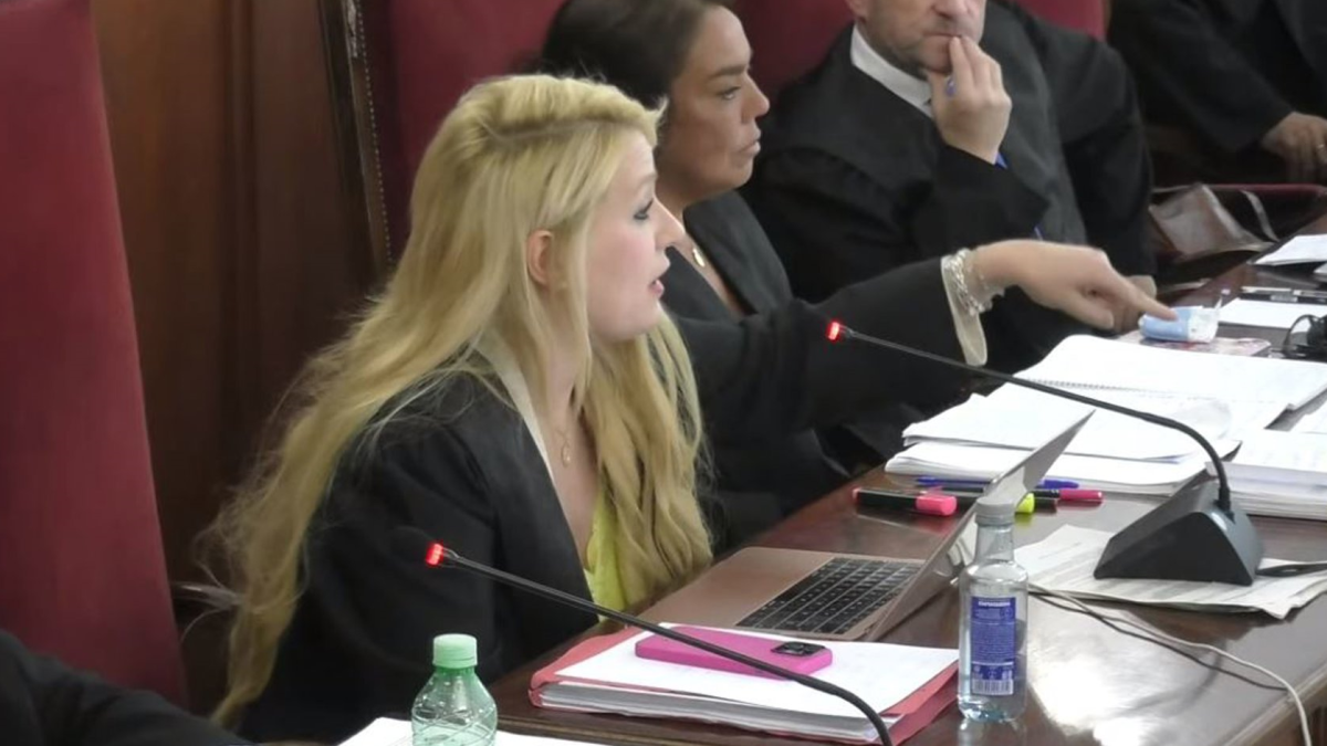 La abogada Verónica Guerrero durante un juicio