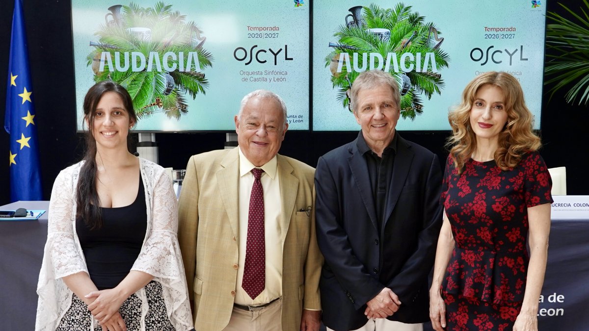 El consejero de Cultura, Turismo y Deporte, Gonzalo Santonja, presenta la temporada 2026-2027 de la Orquesta Sinfónica de Castilla y León (Oscyl).
