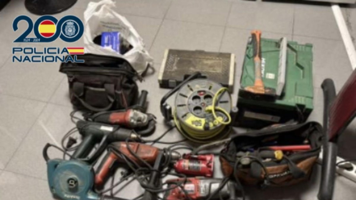 Materia incautado por las autoridades policiales.