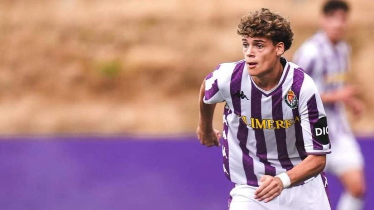 Sergio Merino, con el Juvenil A blanquivioleta.