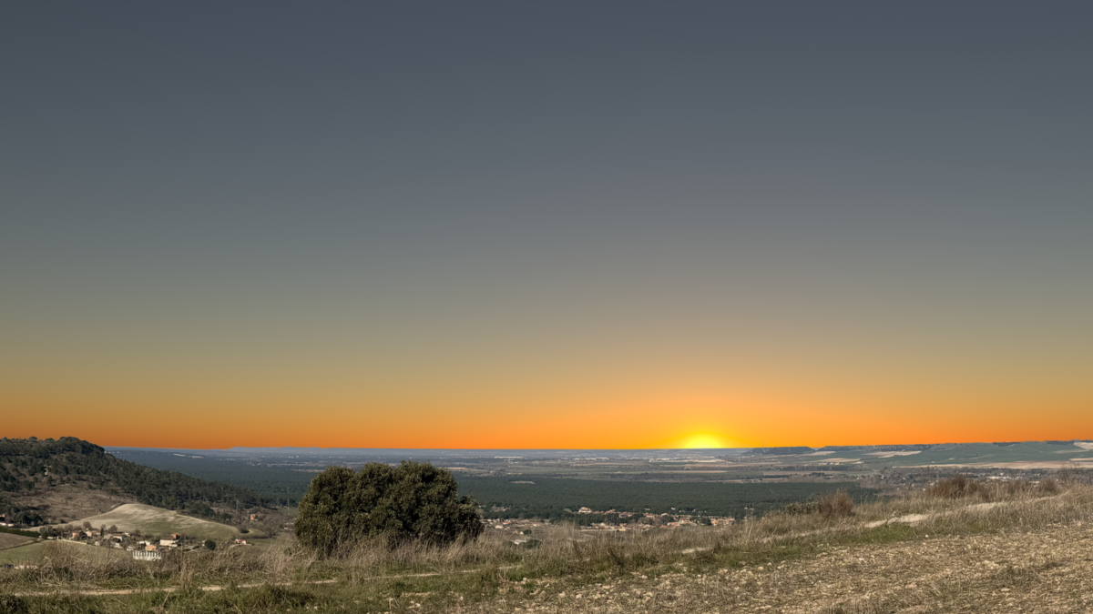 Zona seleccionada para ver el eclipse total de sol desde Tudela de Duero