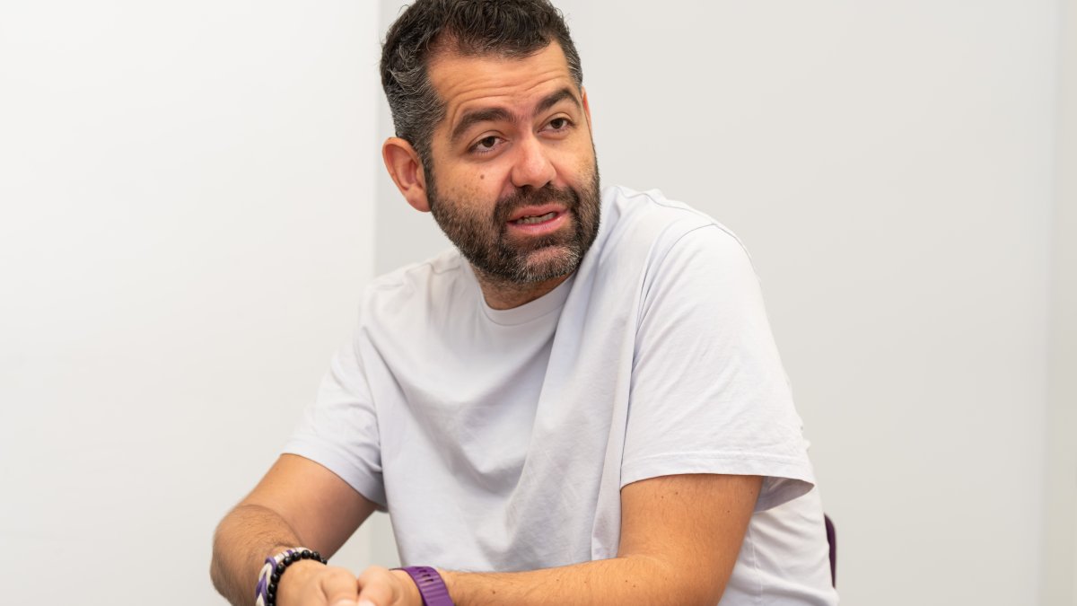 Gabriel Solares, presidente del Real Valladolid, durante la entrevista.
